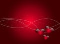 Glossy Hearts Abstract Background Royalty Free Stock Photo