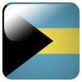 Glossy icon with flag of Bahamas