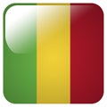 Glossy icon with flag of Mali