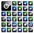 Glossy Icon Set. Royalty Free Stock Photo