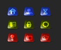 Glossy icon set Royalty Free Stock Photo