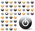 Glossy Icon Set for Website Applications Royalty Free Stock Photo