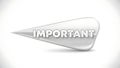 Glossy important button isolated on white background, pointers shape, business concept 77 Royalty Free Stock Photo