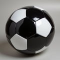 Glossy Inverted Soccer Ball on White Background Royalty Free Stock Photo