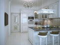 Glossy kitchen art deco style