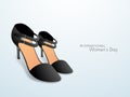 Glossy ladies shoes for International Womens Day celebration.