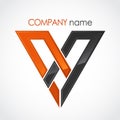 Glossy linear elegant design logo