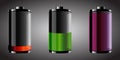 Glossy looking batteries Royalty Free Stock Photo