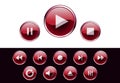 Glossy media buttons Royalty Free Stock Photo