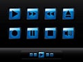 Glossy media player buttons Royalty Free Stock Photo