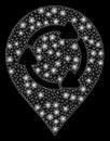 Glossy Mesh Carcass Rotation Map Marker with Flare Spots