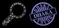 Distress Dhaka Seal and Bright Network Find with Light Spots