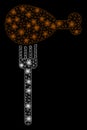 Flare Mesh 2D Fork with Flare Spots Royalty Free Stock Photo