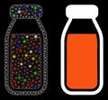 Flare Mesh Network Full Bottle Icon with Flare Spots