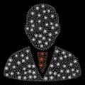 Flare Mesh Wire Frame Manager with Flare Spots Royalty Free Stock Photo