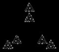 Flare Mesh 2D Move out Triangles with Flare Spots Royalty Free Stock Photo