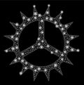 Glossy Mesh Network Clock Cog with Light Spots Royalty Free Stock Photo