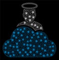 Glossy Mesh Network Cloud God with Light Spots Royalty Free Stock Photo