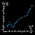 Glossy Mesh Network Function Plot with Light Spots Royalty Free Stock Photo