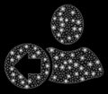 Flare Mesh Network Previous User with Flare Spots Royalty Free Stock Photo