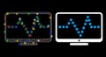 Flare Mesh Network Pulse Monitoring Icon with Flare Spots Royalty Free Stock Photo