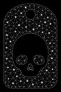 Bright Mesh 2D Skull Label with Flash Spots
