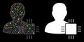 Flare Mesh 2D System Developer Icon with Flare Spots Royalty Free Stock Photo