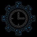 Flare Mesh 2D Time Setup Gear with Light Spots Royalty Free Stock Photo