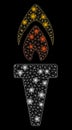 Flare Mesh Network Torch with Flare Spots Royalty Free Stock Photo