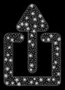 Flare Mesh Wire Frame Upload with Flare Spots Royalty Free Stock Photo
