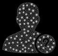 Flare Mesh Network User Status with Flare Spots Royalty Free Stock Photo