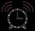 Flare Mesh Carcass Wake up Clock with Flare Spots Royalty Free Stock Photo