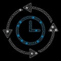 Flare Mesh 2D Wayback Clock with Flare Spots Royalty Free Stock Photo