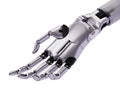 Glossy Metal Robotic Arm 3d Illustration Futuristic Concept