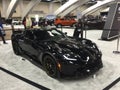 Glossy Midnight Black Z06 Corvette Display at Car Show San Francisco