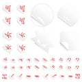 Glossy modern white slick retail stickers