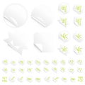 Glossy modern white slick retail stickers