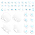 Glossy modern white slick retail stickers