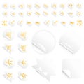 Glossy modern white slick retail stickers