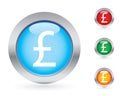 Glossy money button set Royalty Free Stock Photo