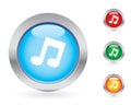 Glossy music button set Royalty Free Stock Photo