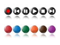 Glossy music player buttons Royalty Free Stock Photo