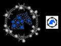 Bright Network Horse Jail Icon with Constellation Lightspots