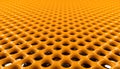 Glossy orange metal grid background, 3d rendering Royalty Free Stock Photo