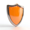 Orange Shield Icon Symbolizing Security and Protection Royalty Free Stock Photo
