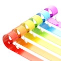 Glossy paint rollers with strokes Royalty Free Stock Photo