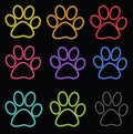 Glossy paw print Royalty Free Stock Photo