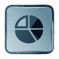 Glossy Pie Chart Icon for Data Analysis Royalty Free Stock Photo