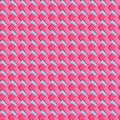 Glossy pink and blue wicker texture seamless pattern