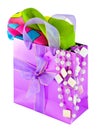 Glossy pink gift bag Royalty Free Stock Photo